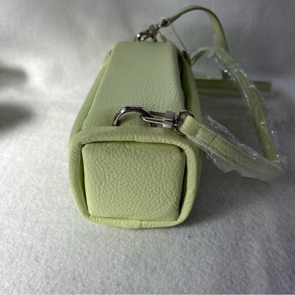 NEW HYETHE Soft Pillow Leather Mini Bag Light Lime Green Korea Crossbody - Picture 7 of 15